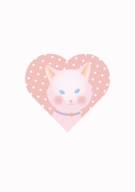 Chat doux au coeur tendre et color&eacute;